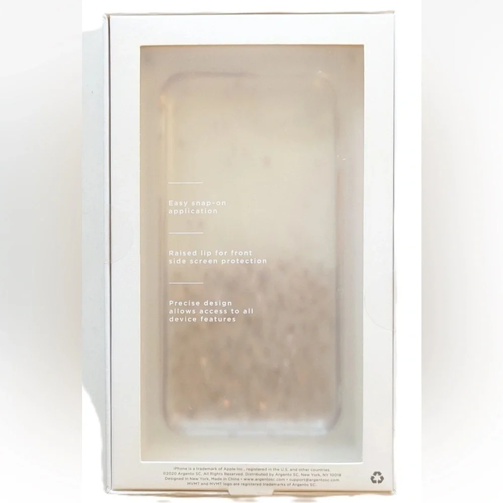 ❤️ 🆕 MVMT Glitz case Apple iPhone 8 Plus Protective Snap-on Rose Gold Glitter